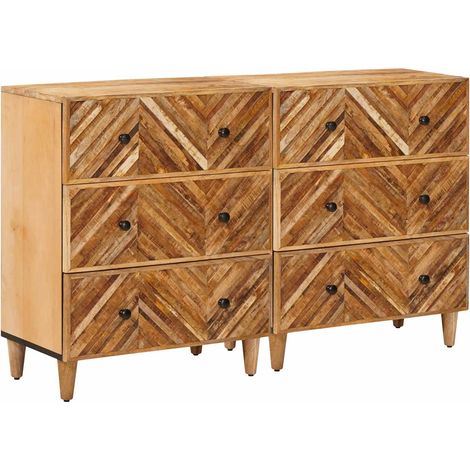 vidaXL  Storage Cabinets  2 pcs Brown 60 x 33.5 x 75 cm Solid Mango Wood