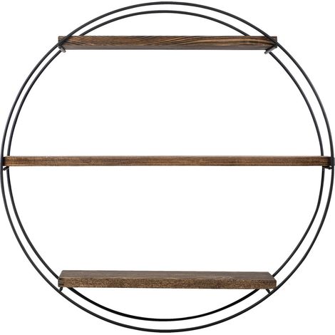 Étagère murale ronde en métal et bois Tulipa (1/5)