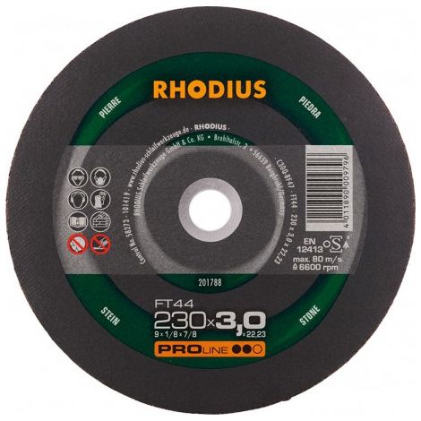 Disque de coupe FT44 230 x 3,0mm Rhodius(Par 25) (1/2)