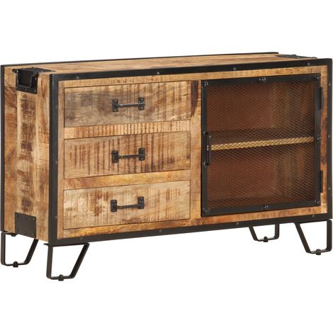 Buffet 100x31x60 Bois de manguier massif brut (1/5)