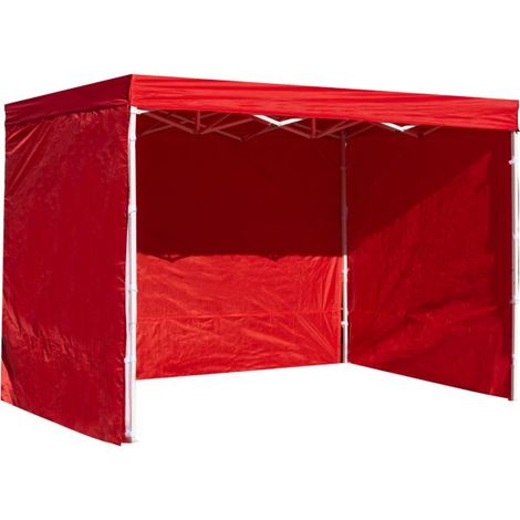Packs Laterales Carpas Plegables - Pack 3 Laterales Lisos para Carpas 3x2 Eco - Rojo