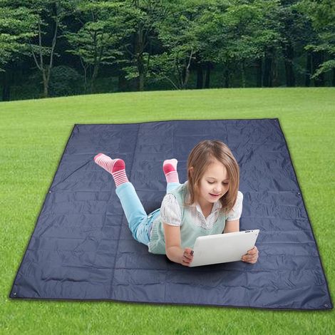 Tapis de sol de tente portable et imperméable AOTU pour le camping et les pique-niques (gris) (1/5)