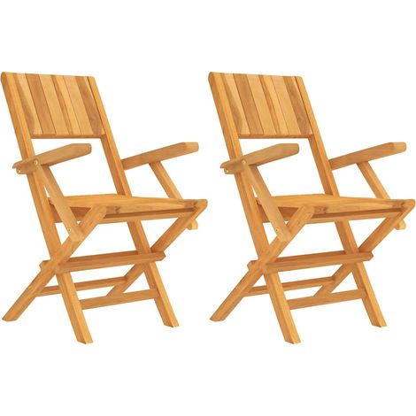 Maison Exclusive - Sedie pieghevoli 2 pezzi 55x61x90 cm Legno massello di teak (1/5)