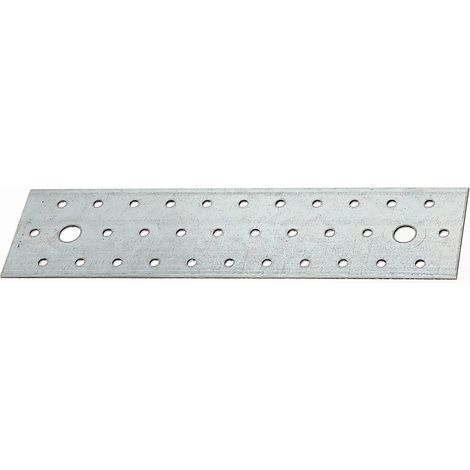 Alberts 847241 Platine d'assemblage, galvanisée Sendzimir, 240 x 60 mm, Set de 25 pièces (1/2)