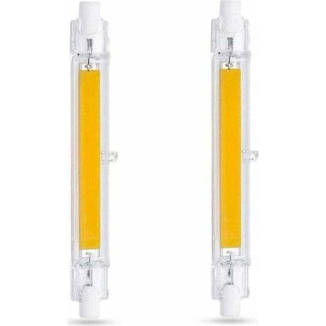 Ampoule LED R7S 118mm 10W Blanc Froid 6000K 1000lm Équivalente 80W Halogène Dimmable pour Applique Murale Lampadaire Lot de 2 (1/4)