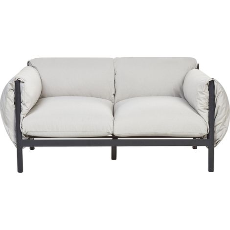 Garden Sofa 2 Seater ESPERIA Metal Grey