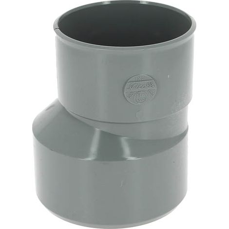 Nicoll – Réduction extérieure excentrée mâle Ø125 femelle Ø100 – PVC lisse pour évacuation – Emboîtement facile – Conserve le fil d'eau