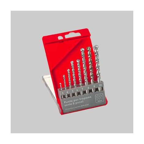 SERIE PUNTE PER MURO 8 PEZZI 3÷10 mm