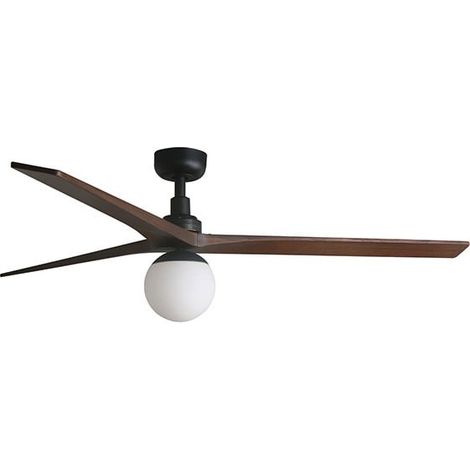 KLIM L Ventilator mit Licht schwarz/Walnuss Ø150cm (1/2)