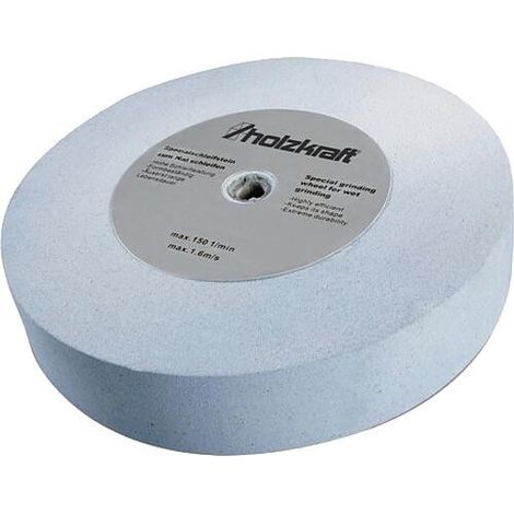 Meule à touret en corindon diamètre 200 mm – Grain 60 – Pour affûteuse NTS201 – 5760101 – Holzkraft