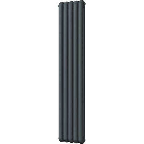 Sherwood - Anthracite Vertical Round Top Column Radiator H1800mm x W368mm 2 Column (1/3)