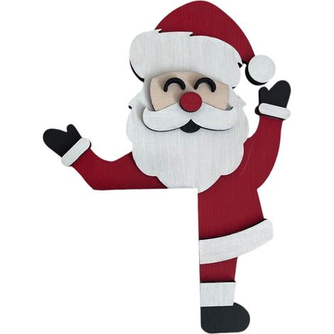 Adorno navideño de metal para puerta, muñeco de nieve - 6