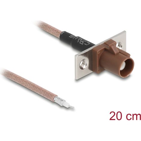 Delock Cable de antena FAKRA F hembra para abrir hilos RG-316 20 cm 2 orificios preperforados