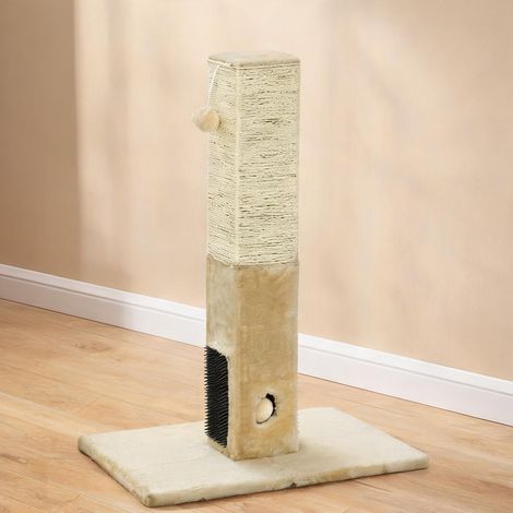 Arbre à chat beige en panneaux de particules 59,5 x 39 x 79 cm (1/5)