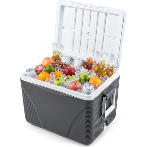 Glacière Rigide 41L Isotherme, Boîte Réfrigérante Grande Capacité, Maintien au Froid 5 à 7 Jours, Glacière de Camping Portable avec Porte-Gobelets (1/5)