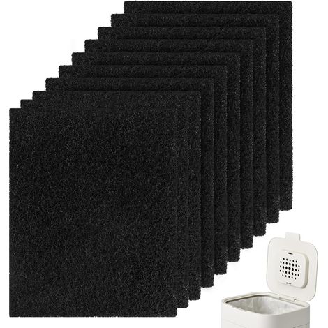 10 Pièces à Charbon Actif Filtre Anti-Odeur, Filtres à Bacs à Compost pour Poubelle Filtre Anti-Odeur, Bac à Compost et Poubelle de Recyclage pour Cuisine d'intérieur (1/5)