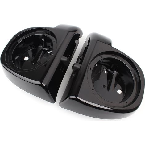 Accessoires moto : protège-jambes, caches klaxon, caches haut-parleurs, protège-guidons, boîtes à outils, compatibles avec Harley-Davidson Glider Road King. (1/5)