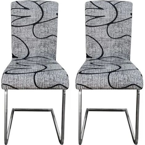Stuhlhussen – Polyester-Elastan – dehnbar, maschinenwaschbar – für Esszimmer, Büro, Restaurant – 2er-Set (1/5)