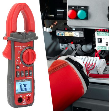 Pince Multimètre Numérique Portable UYIGAO UA2008A Mesure RMS AC/DC Résistance Automatique (1/5)