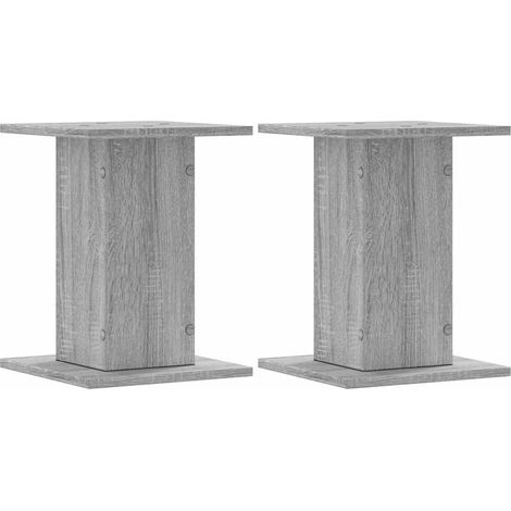 Supports de haut-parleurs 2 pcs gris sonoma bois d'ingénierie (1/5)