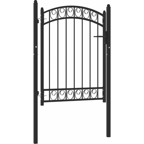 vidaXL Puertas de valla metálica EMMEN 104 x 98,5 cm Con cerradura (1/5)