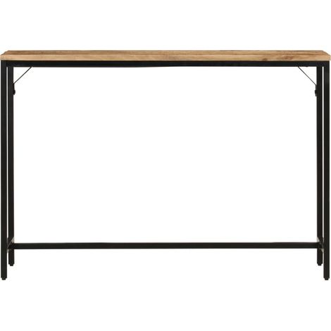Maison Exclusive - Tavolo Consolle 110x30x75cm Legno Massello Mango Grezzo e Ferro