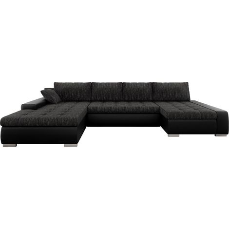 Canapé d'angle Comfivo 106, Soft 011 + Lawa 06, Fonction de couchage, Boîte de literie, 394x213x80cm, 0 (1/5)
