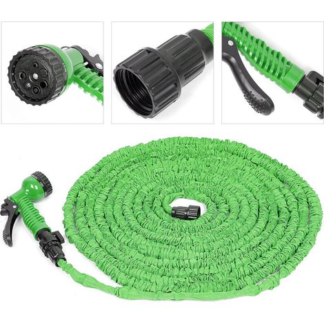 Tuyau D'arrosage Extensible - 15 M - Ø19 Mm - Latex Naturel - Jardin Pelouse Voiture - 1 Pièce (1/5)