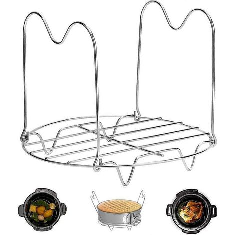 Support de panier vapeur avec poignées, compatible avec les accessoires Instant Pot 3 Qt et 5 Qt, support de panier vapeur en fil métallique pour autocuiseur (1/4)