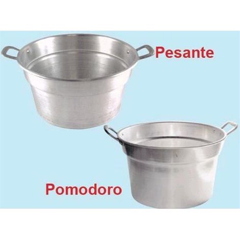 Pentola Caldaia In Alluminio Pesante 2 Manici 36 Cm. - Spess. 1,2 - Lt. 11