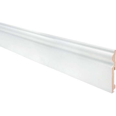 Battiscopa ducale mdf 15x115x2400mm colore bianco