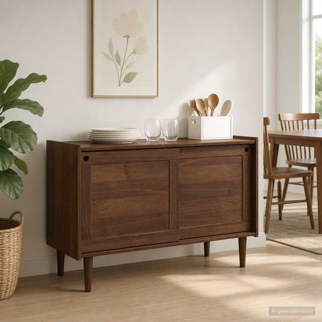 vidaXL Sideboard BILBAO Dark Caramel 114 x 45 x 75 cm (1/5)