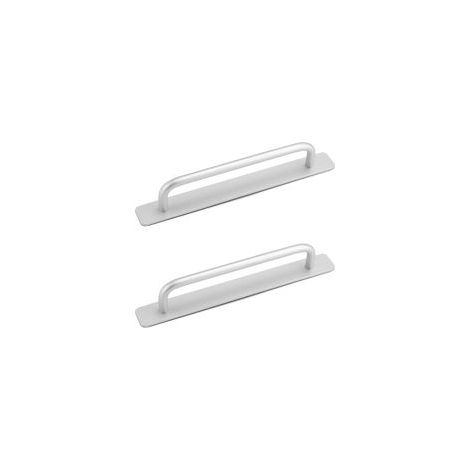 tiradores autoadhesivos para puertas correderas, tiradores de muebles de aleación de aluminio de 210 x 25 mm, color plata.
