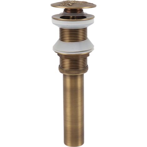 Drain d'évier Escamotable, Pièces d'évier en Cuivre, Large compatibilité, Installation Facile et pour Salle de Bain (sans Trou) (1/5)