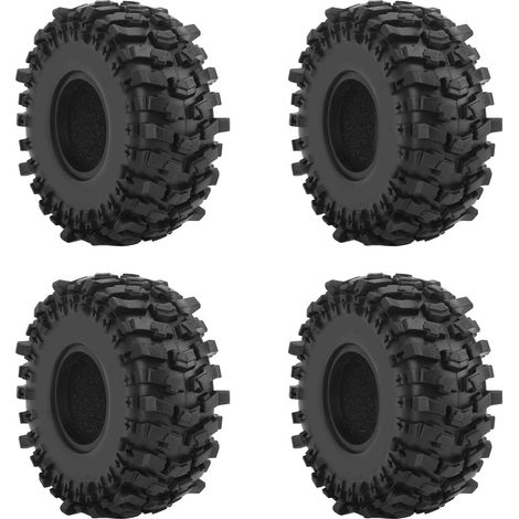 Pneus en caoutchouc de 1,9 pouce avec inserts en mousse pour voiture RC Crawler 1/10 SCX10 (noir) (1/5)