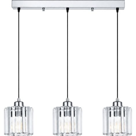 Lustre en métal "Yakops" - 65 x 13 x 105 cm - Gris (1/4)