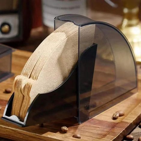 Acryl-Kaffeefilterhalter für kompakten Handtuchspender V01 – schwarz