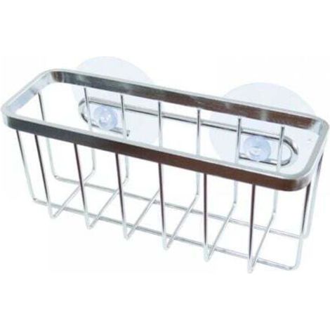 [NEVER USED] 14.5 x 5.5 x 6.1 cm, 304 stainless steel sponge holder, suction cup storage rack, suitable for absorbent sponges/scourers/soap dishes