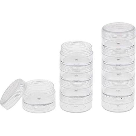 Fenteer 1 Ensemble Boîte de Perles Graines en Plastique à 5 Couches Organisateur de Caisse pour Stockage Perles Boucles d'oreilles Collier Cabochon - Clair, 95x36mm (1/5)