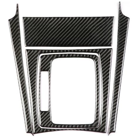 Aramox Garniture de Couverture de Panneau de Fibre de Carbone de Changement de Vitesse de Voiture pour W204 Classe C 07-13 (Conduite à gauche) (1/5)