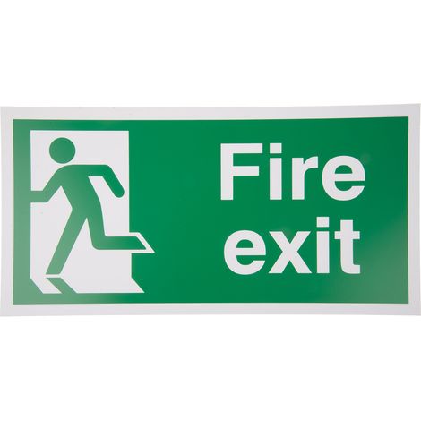 Panneau issue de secours RS PRO "Fire Exit", PVC ( Prix pour 1 ) (1/2)