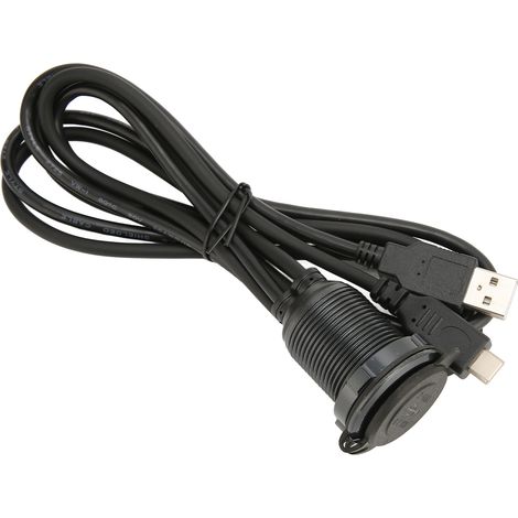 Câble de tableau de bord rétroéclairé par LED pour voitures, yachts et motos  connecteur USB 2.0 mâle/femelle + Type-C 2.0. (1/5)