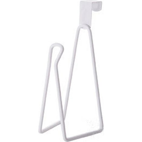 Porte-papier toilette sans perçage (BLANC) - Support mural multifonctionnel pour salle de bain, à poser sur le réservoir - Organisateur pour petites toilettes (1/5)