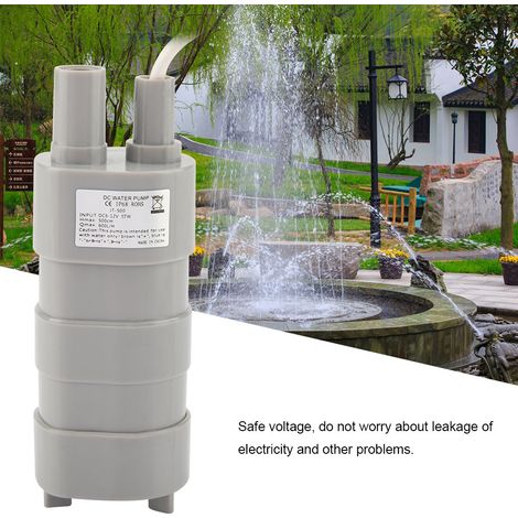 Pompe à eau immergée 12V DC pour puits profond, petit débit, avec prise femelle 5,5 x 2,1 mm, moteur submersible compact (1/5)