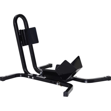 Lève moto béquille d'atelier support roue moto support béquille moto - bloque roue 17 à 21 pouces métal époxy noir