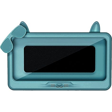 Support mural vert pour téléphone de douche, oreilles de chat, rotation 360°, étanche, anti-chocs, sans perçage, design cartoon. (1/5)