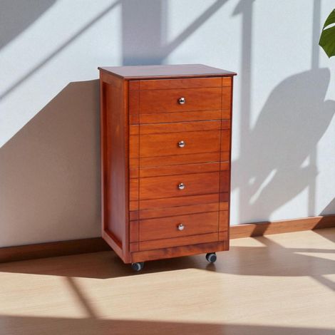 Carrello da cucina Cassettiera con piano in legno Giada CILIEGIO (1/5)