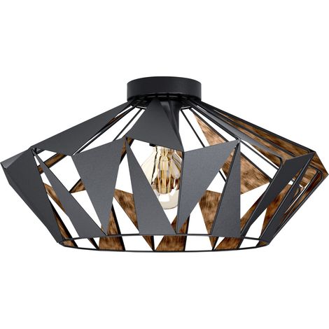 Eglo Deckenleuchte Carlton 6 schwarz-kupfer Ø 47 cm E27 Deckenlampen & Kronleuchter (1/3)
