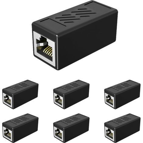 6 Coupleurs RJ45 Blindés, Connecteurs Réseau Ethernet, Extension de Câble Femelle à Femelle, Compatibles avec Cat7/Cat6/Cat5e/Cat5, pour Connexion Fiable et Rapide (1/5)