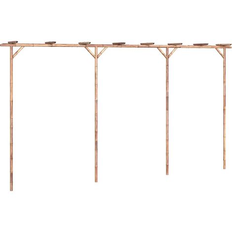 Tonnelle Barnum de Jardin, Pavillon, Pergola, Tente de jardin, Bambou 385x40x205 cm OIB2680E (1/5)